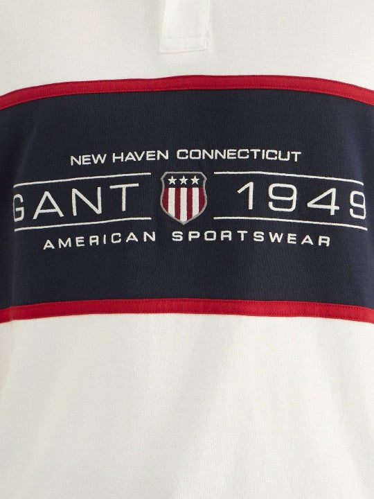 GANT Colourblock Embroidered Polo Collar Cotton T-shirt