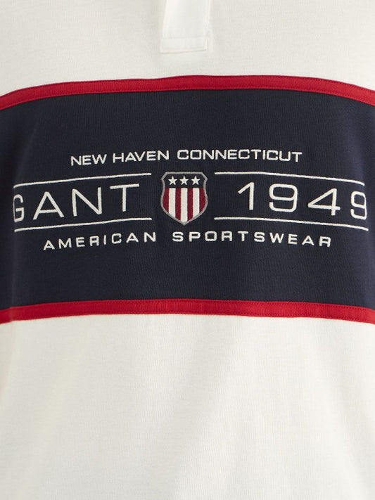 GANT Colourblock Embroidered Polo Collar Cotton T-shirt