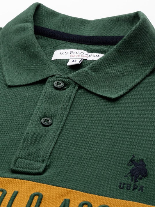 US Polo Slim Fit Pure Cotton Polo Collar T-shirt